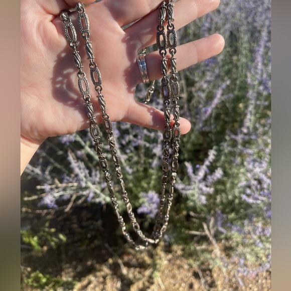 Silver Intricate Link Jewelry Necklace - Picture 2 of 2